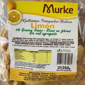 Galletitas Integrales Dulces Limon x 250 Gr (Murke)