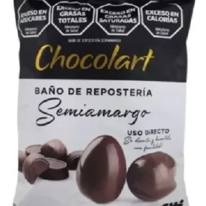 Baño Repostero Chocolate Semi Amargo SIN AZUCAR AGREGADA X 500 Grs (Chocolart)