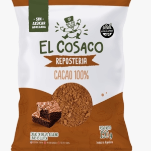 Cacao en Polvo 100 % Alcalino  x 150 Gr (El Cosaco)